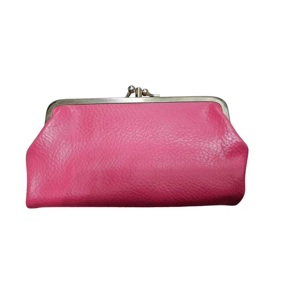 Vintage Pink Faux Leather Clutch Wallet by McDuff